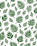 Green Tropical Leaf Scatter Rug