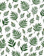 Green Tropical Leaf Scatter Rug