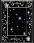 Cosmic Night Sky Starburst Rug
