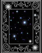 Cosmic Night Sky Starburst Rug