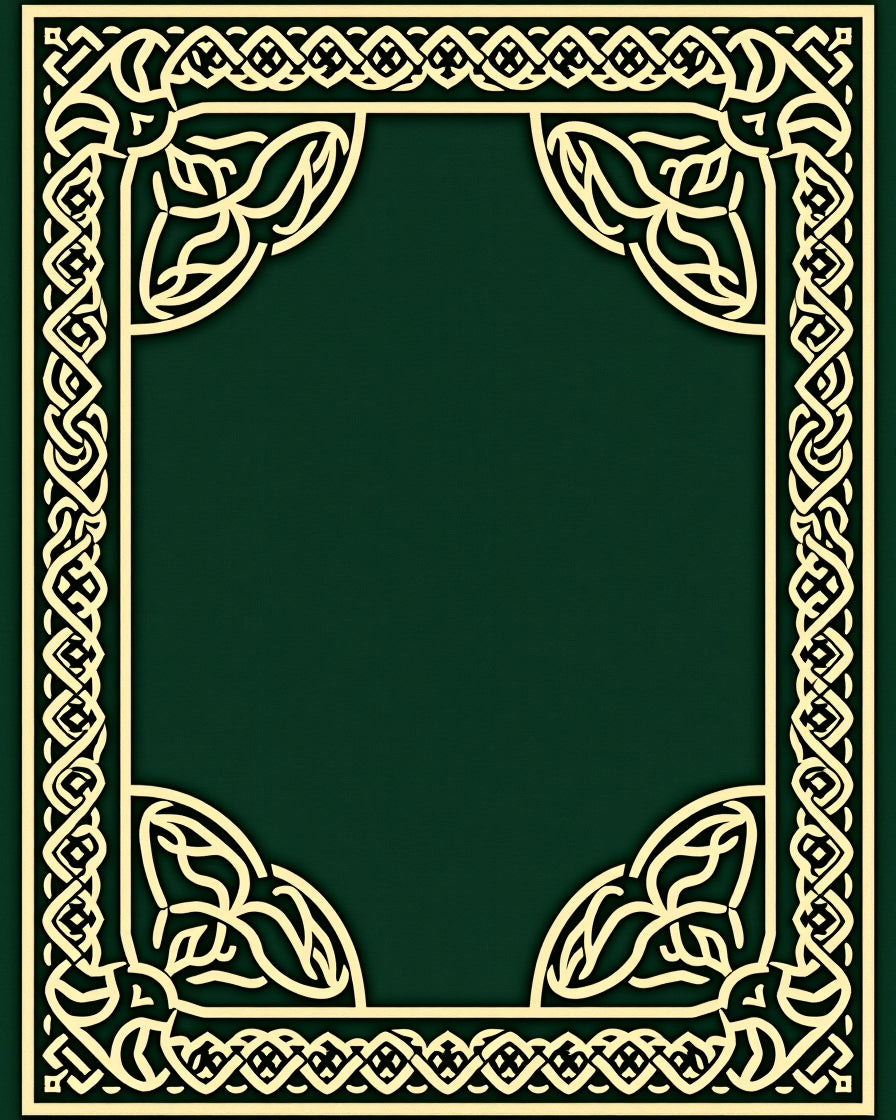 Emerald Green Interlocking Border Classic Rug