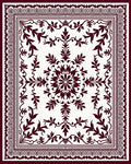 Crimson Vine Scrollwork Centered Medallion Rug