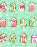 Sweet Gingerbread Houses Swirl Rug