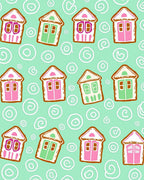 Sweet Gingerbread Houses Swirl Rug