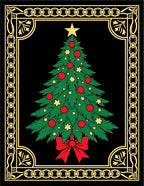 Vintage Red Bow Christmas Tree Rug