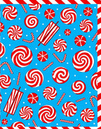 Red White Swirl Candy Christmas Rug