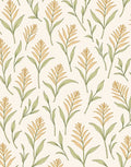 Earthy Wheat Stalk Botanical Arrangement Rug