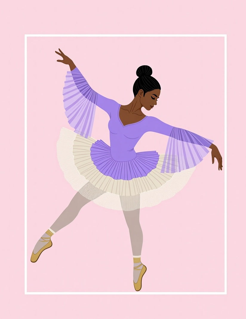 Ballerina in Lilac Tutu Ballet Pose Rug