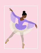 Ballerina in Lilac Tutu Ballet Pose Rug
