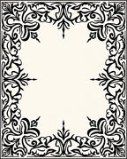 Elegant Black White Floral Arabesque Border Rug