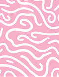 Blush Pink Swirling Line Rug