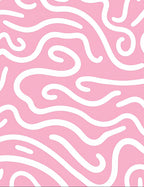 Blush Pink Swirling Line Rug