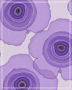 Lavender Floral Petal Close Up Rug