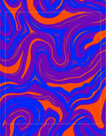 Vibrant Purple Blue Orange Swirl Rug