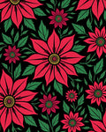 Vibrant Red Floral Medallion Garden Rug