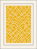 Citrus Yellow Geometric Lattice Rug