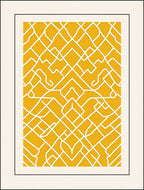 Citrus Yellow Geometric Lattice Rug