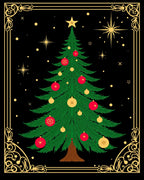 Verdant Evergreen Ornate Festive Woodland Rug