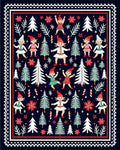 Charming Elves Holiday Trees Christmas Night Rug
