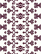 Deep Plum Victorian Scrollwork Medallion Rug