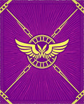 Majestic Purple Gold Winged Symbol Rug