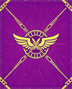 Majestic Purple Gold Winged Symbol Rug