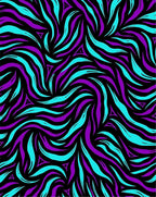 Vibrant Purple Turquoise Swirl Rug