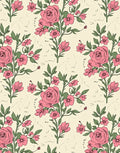 Pink Rose Botanical Garden Design Rug