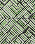 Green Black Intersecting Lines Geometric Rug