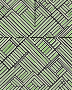 Green Black Intersecting Lines Geometric Rug