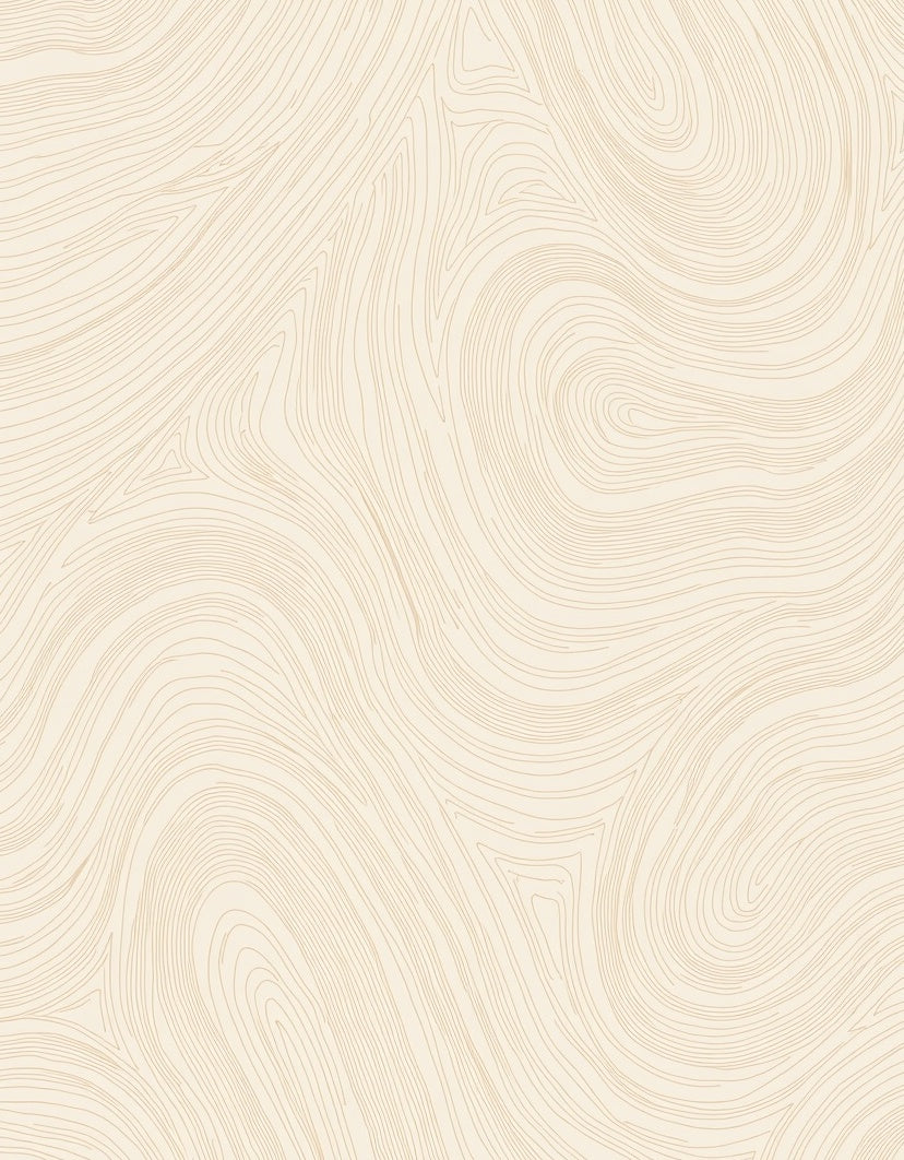 Creamy Beige Abstract Topography Contour Rug