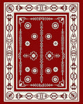 Crimson Ivory Ornate Floral Medallion Rug