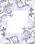 Whimsical Lavender Abstract Swirl Rug