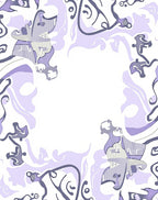 Whimsical Lavender Abstract Swirl Rug