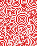 Dynamic Red Swirl Spiral Flow Rug