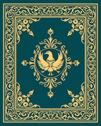 Gold Eagle Teal Ornate Floral Border Rug