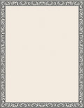 Elegant Cream Black Border Floral Rug
