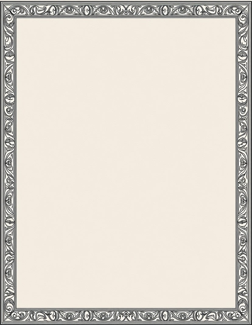 Elegant Cream Black Border Floral Rug