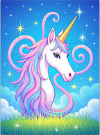 Pastel Rainbow Unicorn Fantasy Meadow Rug