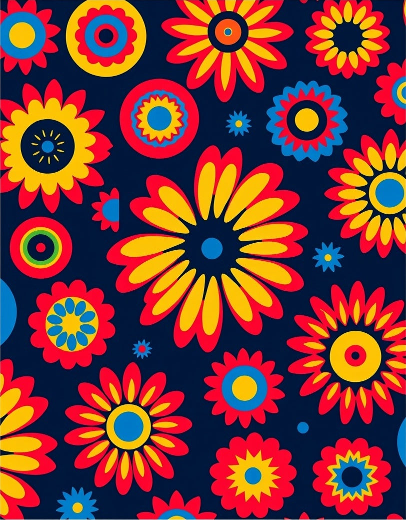 Retro Pop Floral Burst Rug