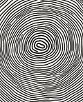 Black White Concentric Circles Rug