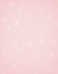 Pale Pink Floral Swirl Sketch Rug