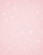 Pale Pink Floral Swirl Sketch Rug