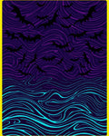Purple Bats Swirling Night Sky Rug