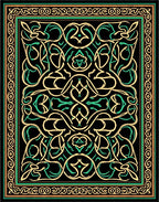 Black Mint Gold Celtic Knot Rug