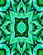 Emerald Starburst Mandala Intricate Rug
