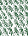 Dark Green Palm Frond Garden Rug
