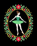 Emerald Ballerina Floral Oval Charm Rug