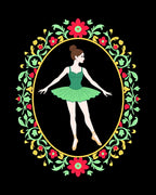Emerald Ballerina Floral Oval Charm Rug