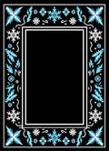 Winter Sky Floral Border Rug
